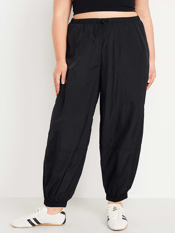 Pull-On Windbreaker Parachute Pants