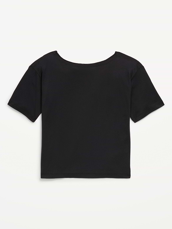 Off-Shoulder Graphic T-Shirt for Girls