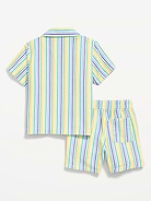 Image number 3 showing, Textured Embroidered Shirt and Shorts Set for Toddler Boys