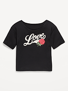 Image number 2 showing, Off-Shoulder Graphic T-Shirt for Girls