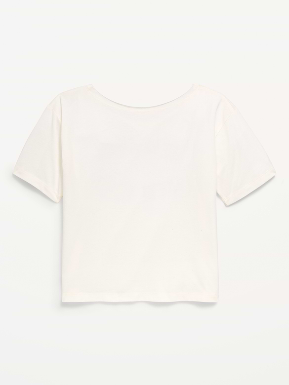 Off-Shoulder Graphic T-Shirt for Girls