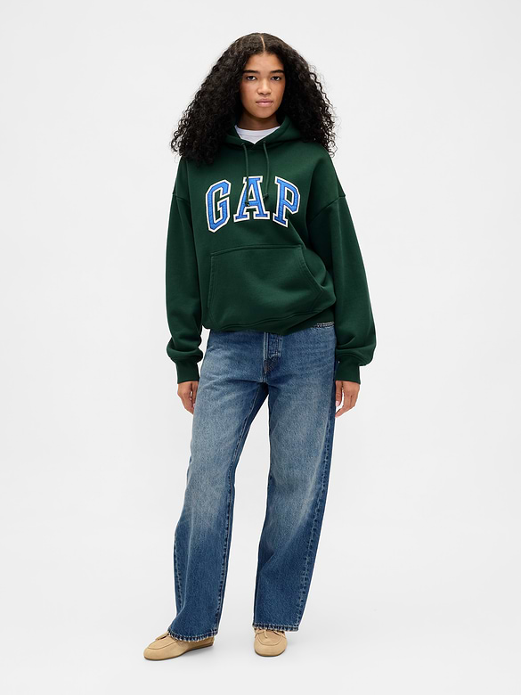 Adult Extra Heavyweight French Terry Oversized Logo Hoodie