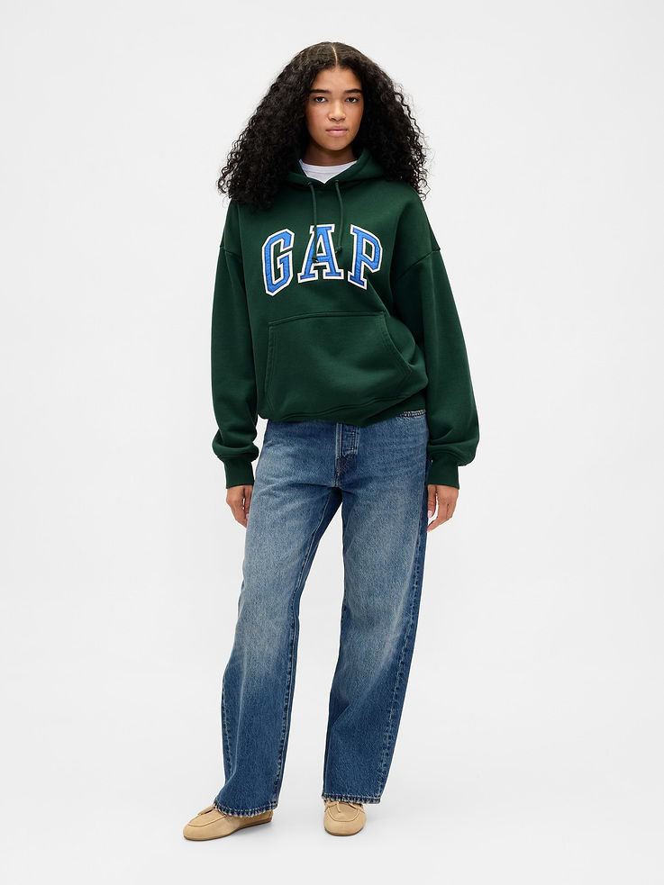Image number 5 showing, Adult Extra Heavyweight French Terry Oversized Logo Hoodie