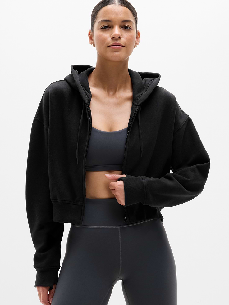 Image number 1 showing, Forever Fleece Crop Full Zip