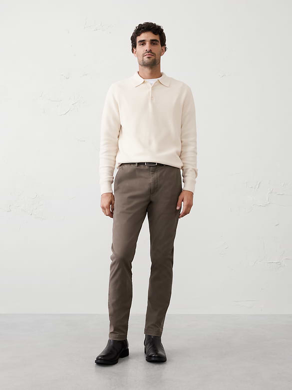 Seed Stitch Sweater Polo