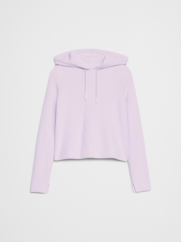 Ribbed Sweater Hoodie