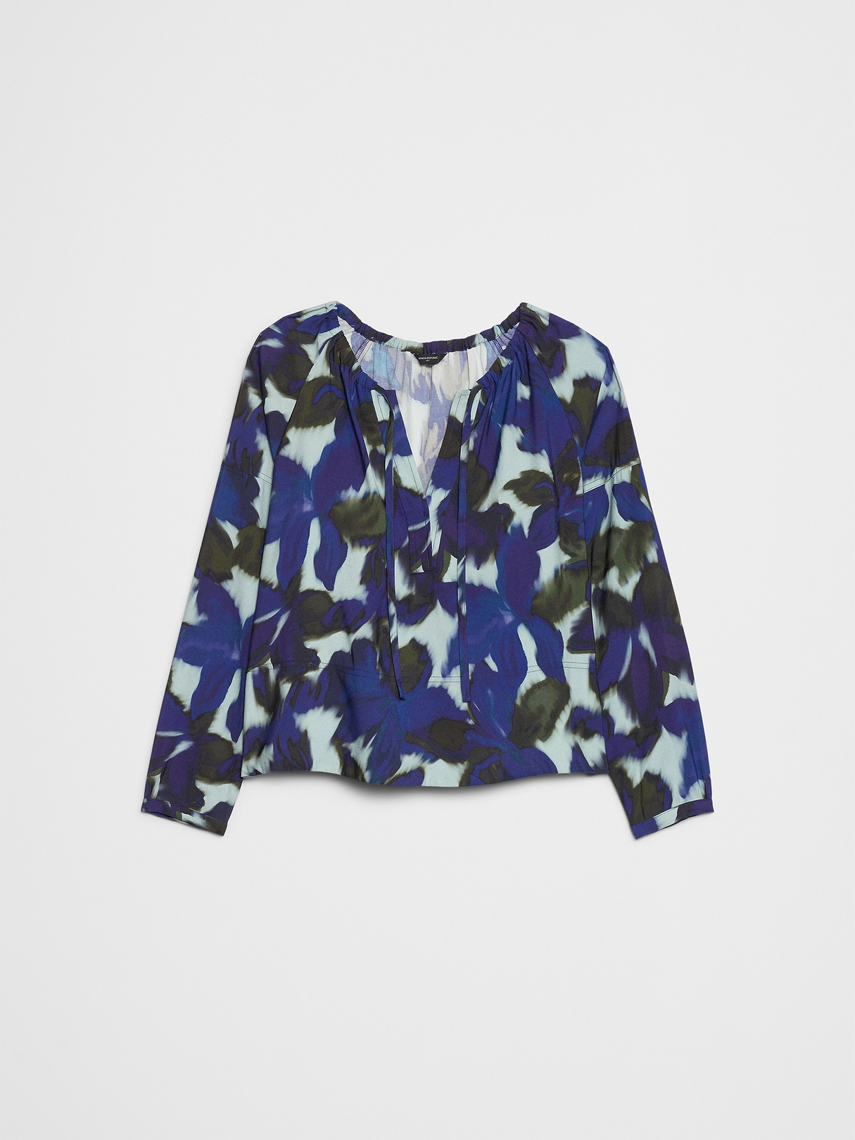 Twill Shirred Popover Shirt | Banana Republic Factory