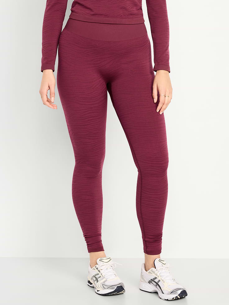 Image number 5 showing, High-Waisted Seamless Jacquard Leggings