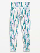 Image number 5 showing, High-Waisted PowerSoft 7/8-Length Leggings for Girls