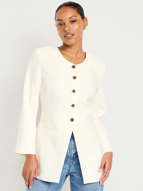 Fitted Long Blazer