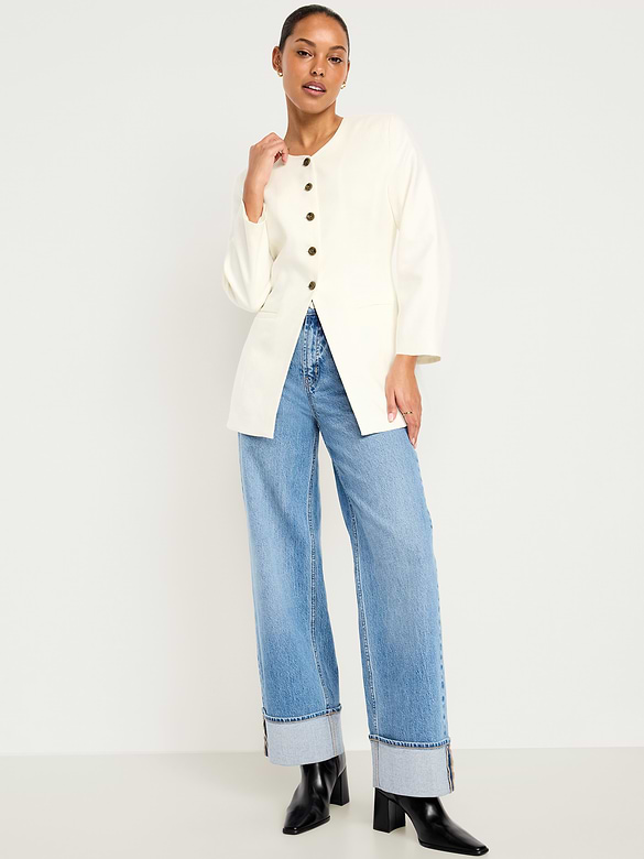 Fitted Long Blazer