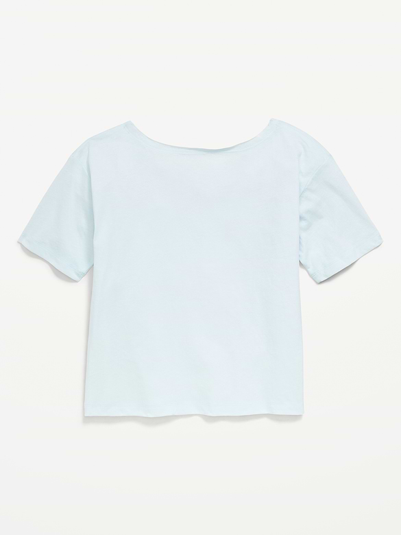 Off-Shoulder Graphic T-Shirt for Girls