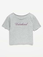 Image number 1 showing, Off-Shoulder Graphic T-Shirt for Girls