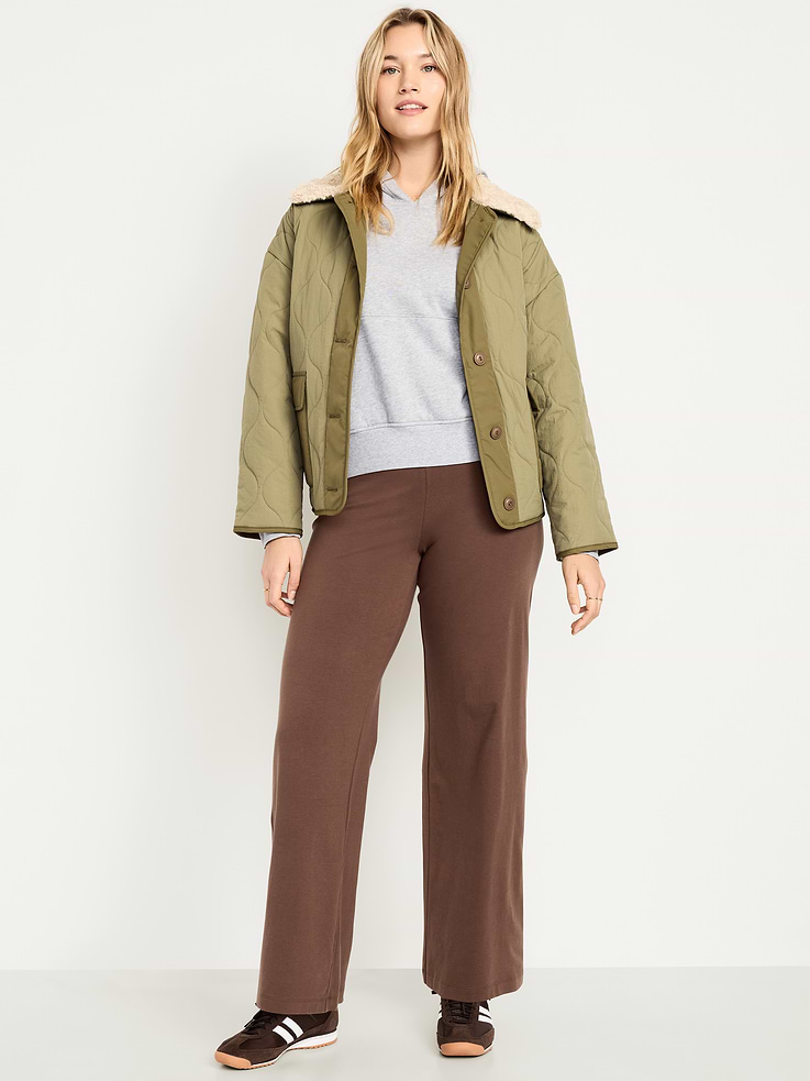 Image number 5 showing, High-Waisted Fashion Wide-Leg Leggings