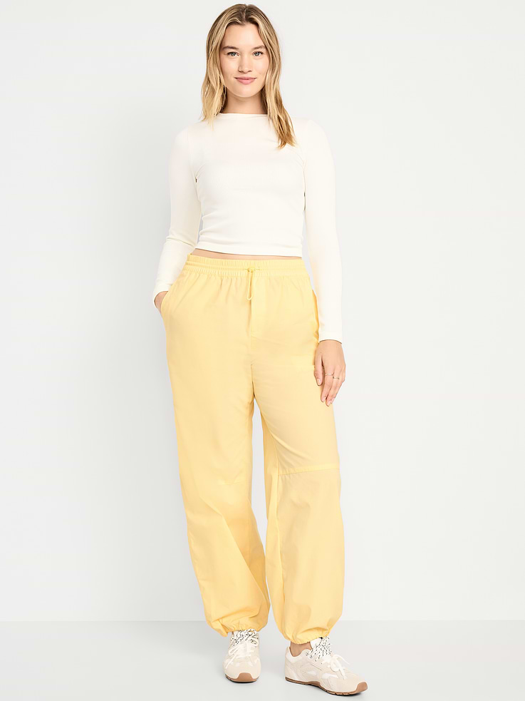 Image number 5 showing, Lightweight Pull-On Poplin Balloon Pants