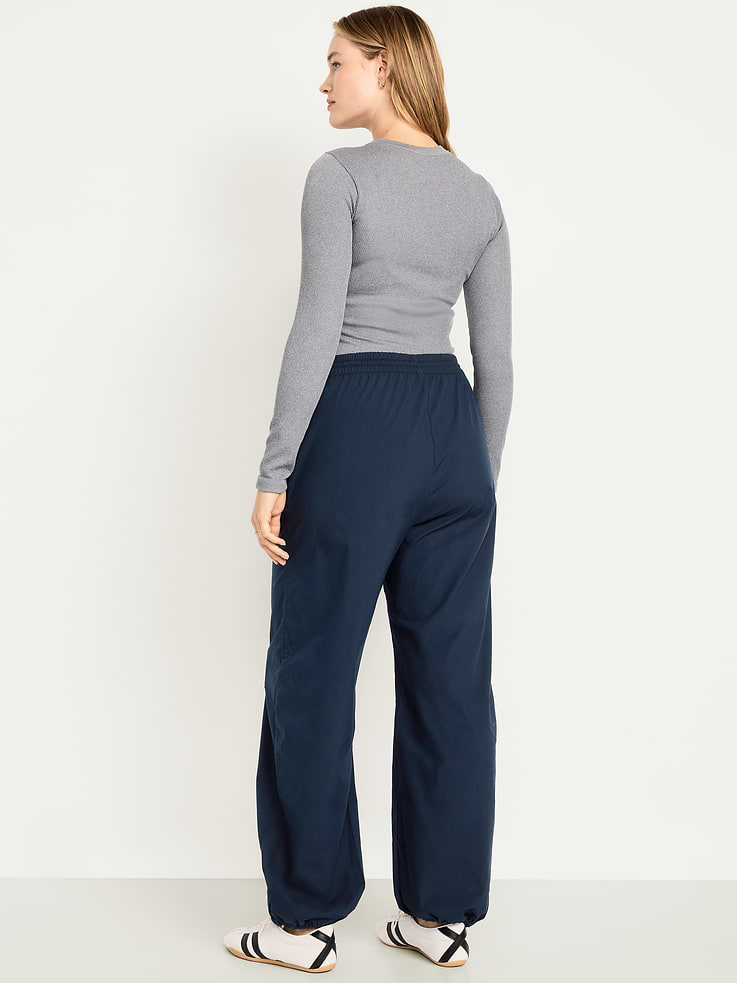 L'image numéro 6 présente Pantalon ballon léger à taille extensible en popeline
