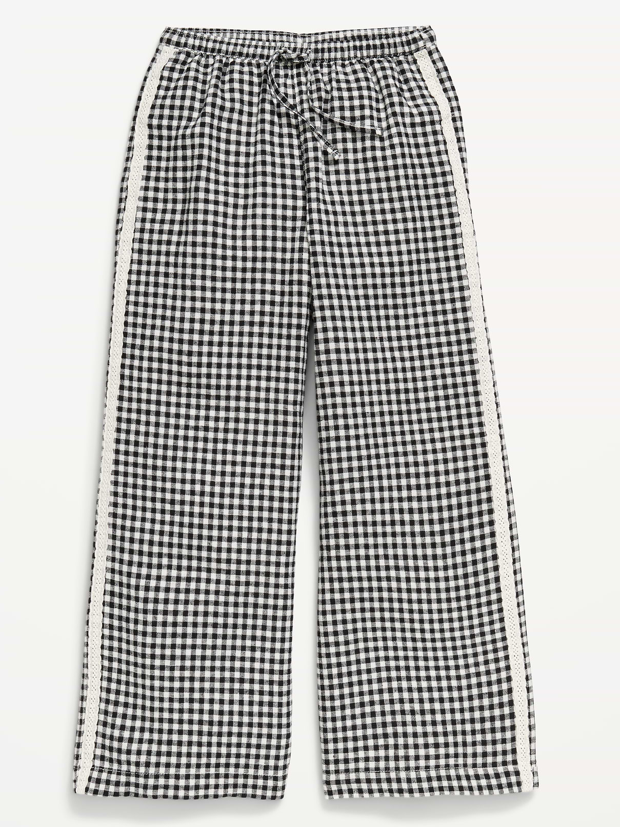 Image number 4 showing, Lace-Trim Linen-Blend Pants for Girls