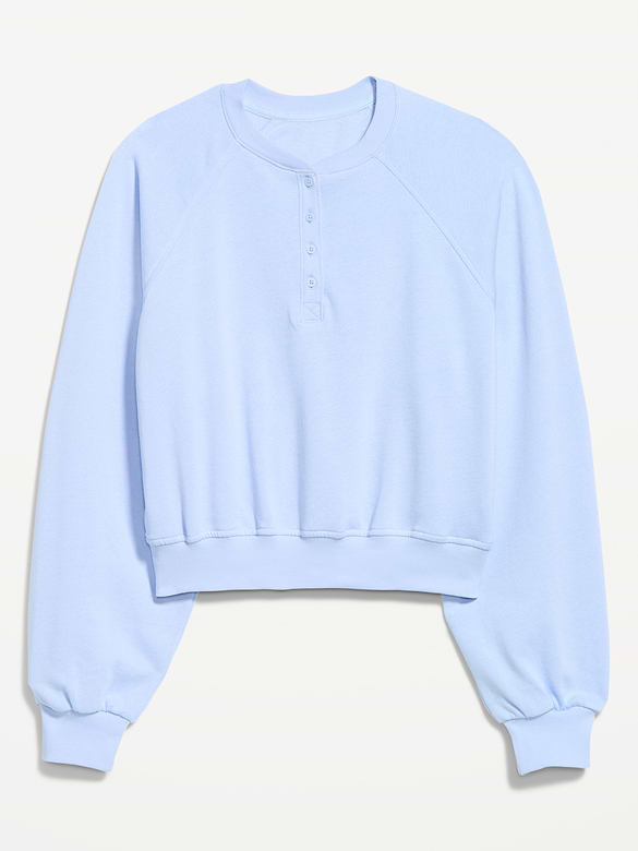 SoComfy Oversized Button-Front Sweatshirt
