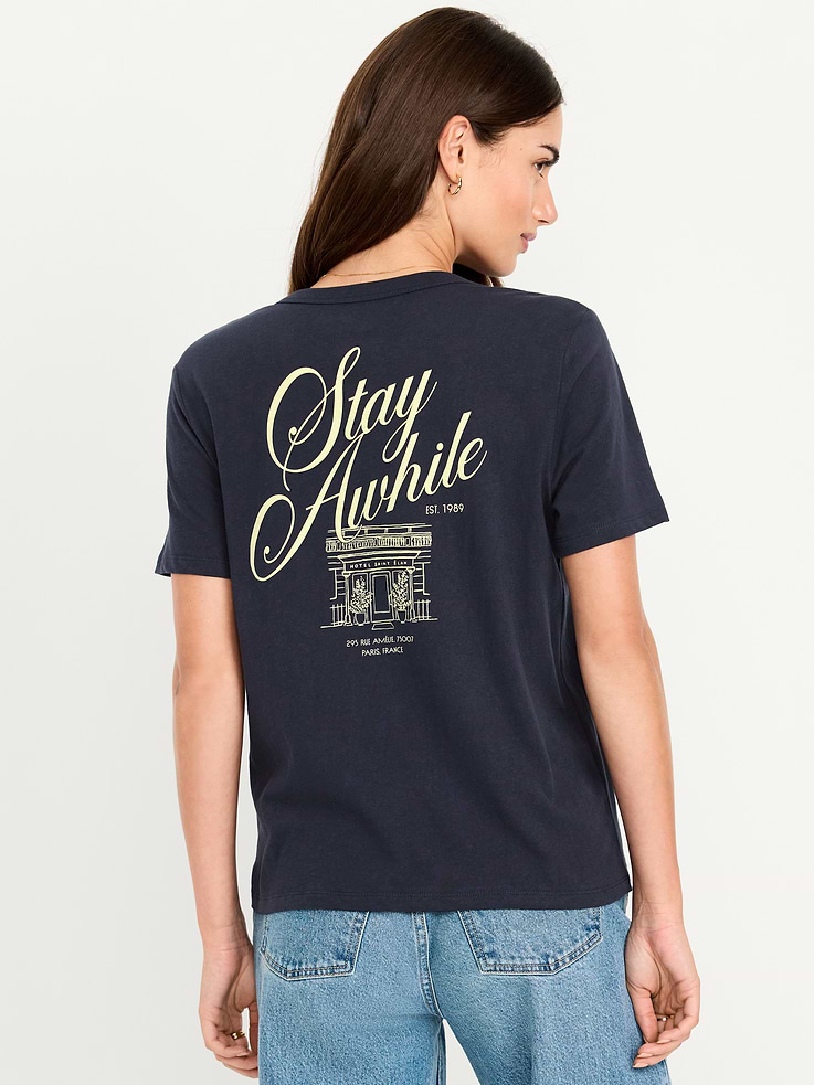 Image 2 of 9, EveryWear Crew-Neck Graphic T-Shirt