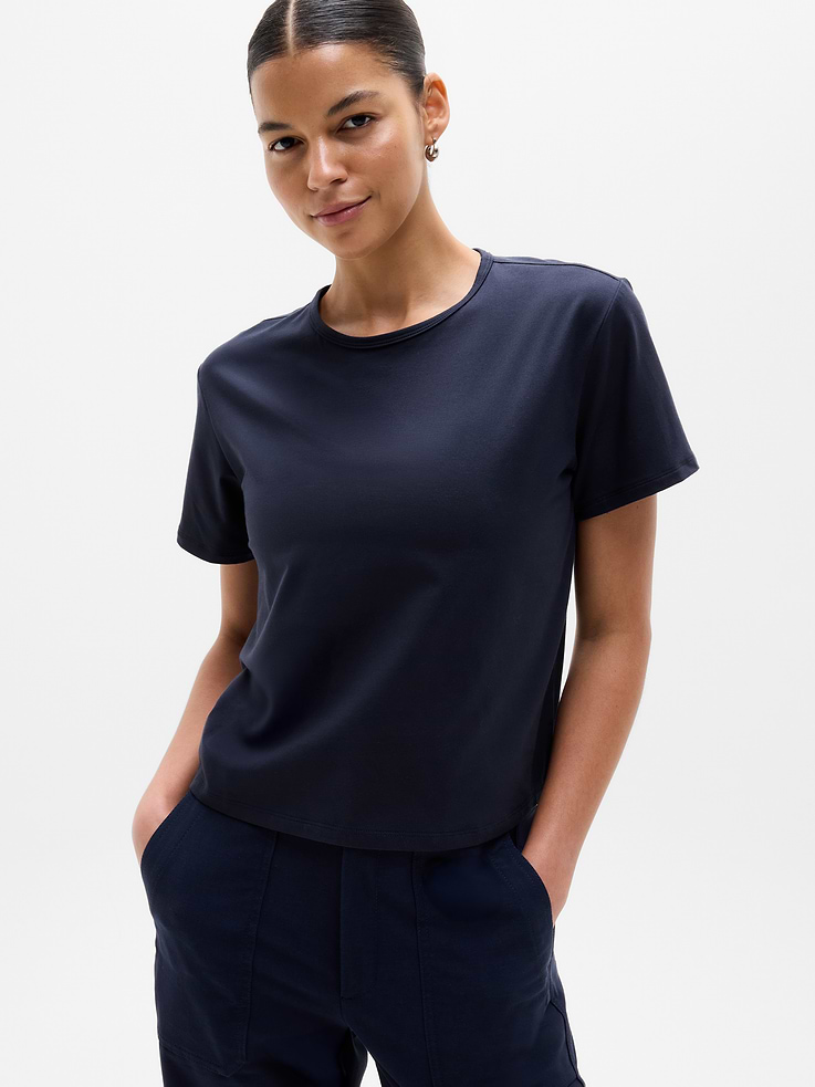 Image 1 of 6, FOR: Your workday commute and weekend travels, from meetings to meetups, FEEL: Always-soft SUPIMA® stretch cotton is lightweight and durable with bounce-back resilience, FAVE: Infinitely versatile staple plays well with literally everything, everytime, Product #828718