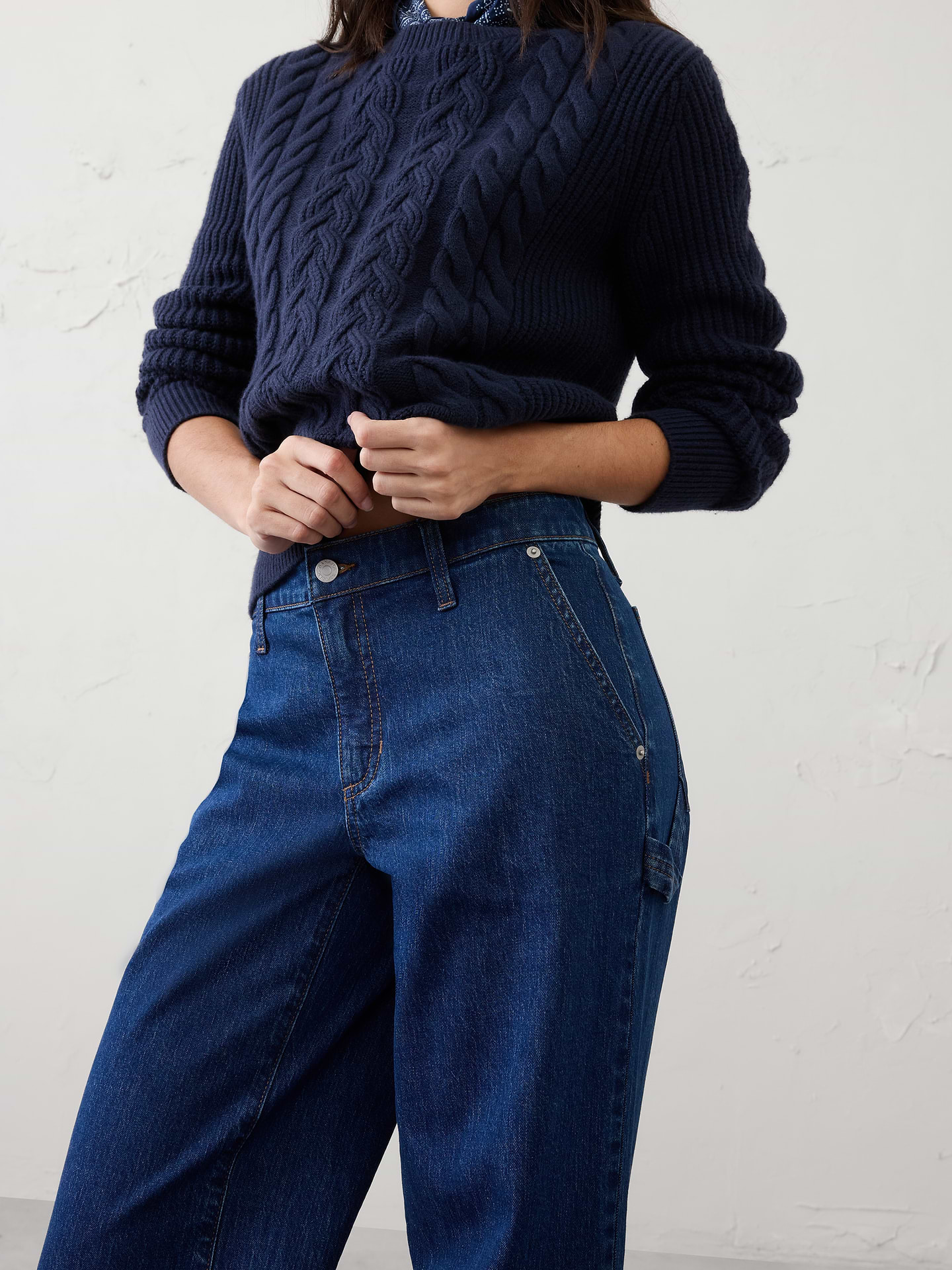 Image number 6 showing, Straight Mid-Rise Carpenter Jean