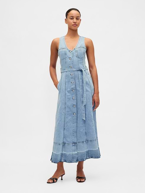anna quan denim dress Penelope | summer top and shorts set Jacket Size:Custom Completed with side seam Summer Melody Denim Midi