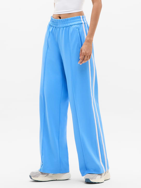 Tempo Mid Rise Wide Leg Track Pant