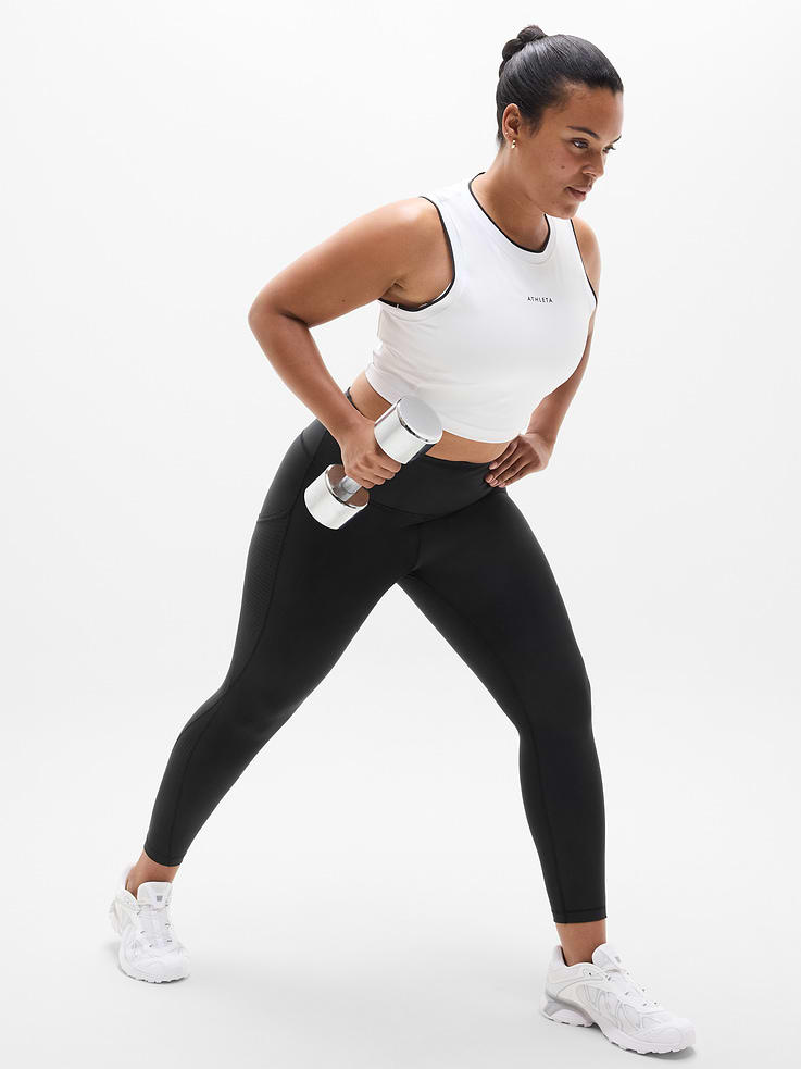 Image 5 of 7, Interval Stash High Rise Perforated 7/8 Legging
