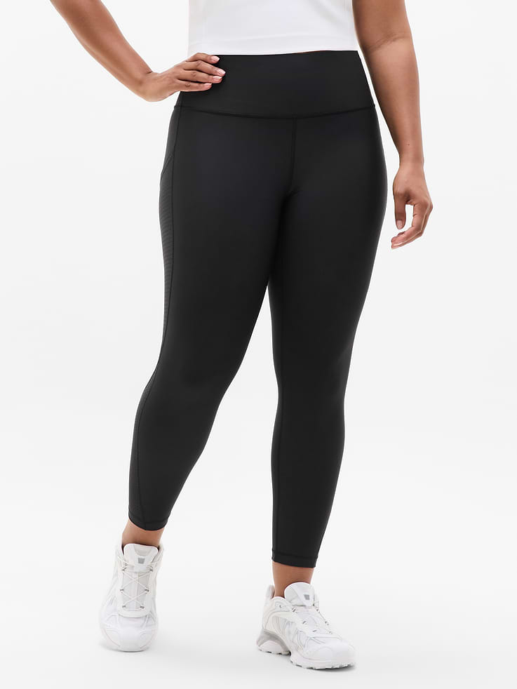 Image 3 of 7, Interval Stash High Rise Perforated 7/8 Legging