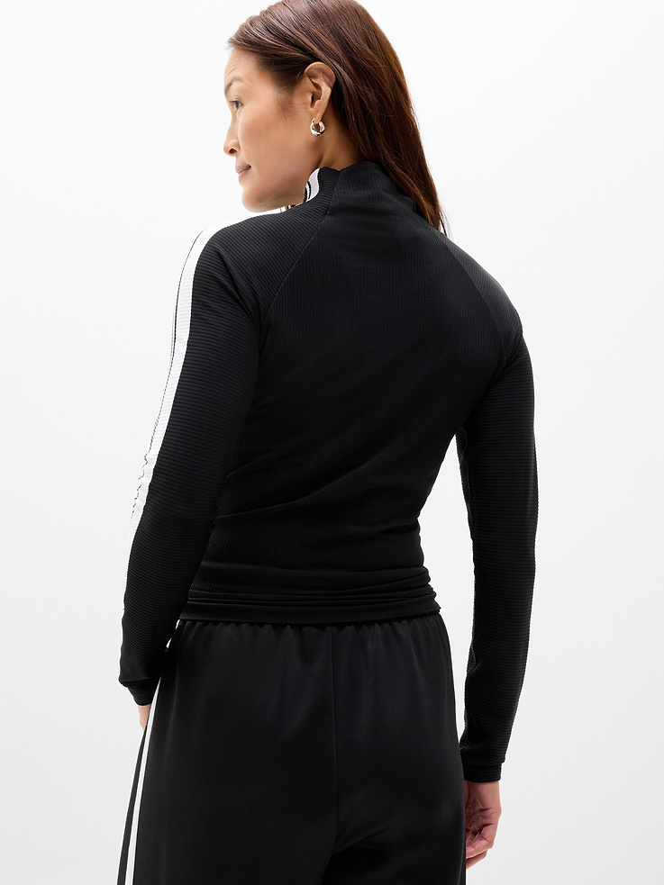 Image number 6 showing, Renew Seamless Mock Neck Stripe Logo Top