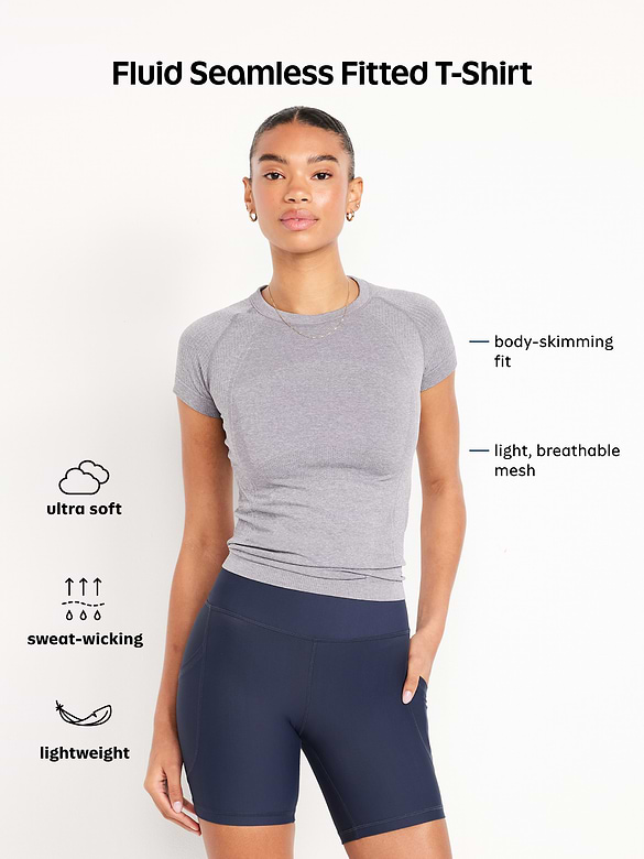 Fluid Seamless Fitted T-Shirt