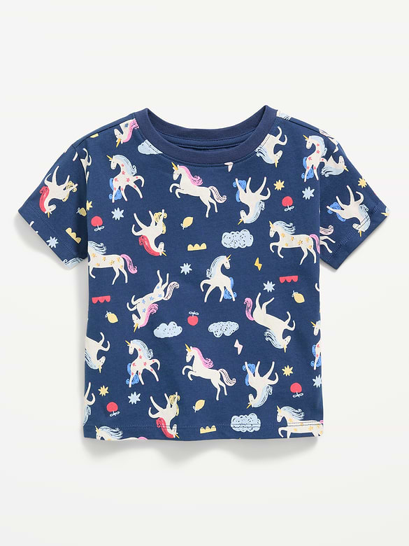 T-shirt à manches courtes à motif pour toute-petite
