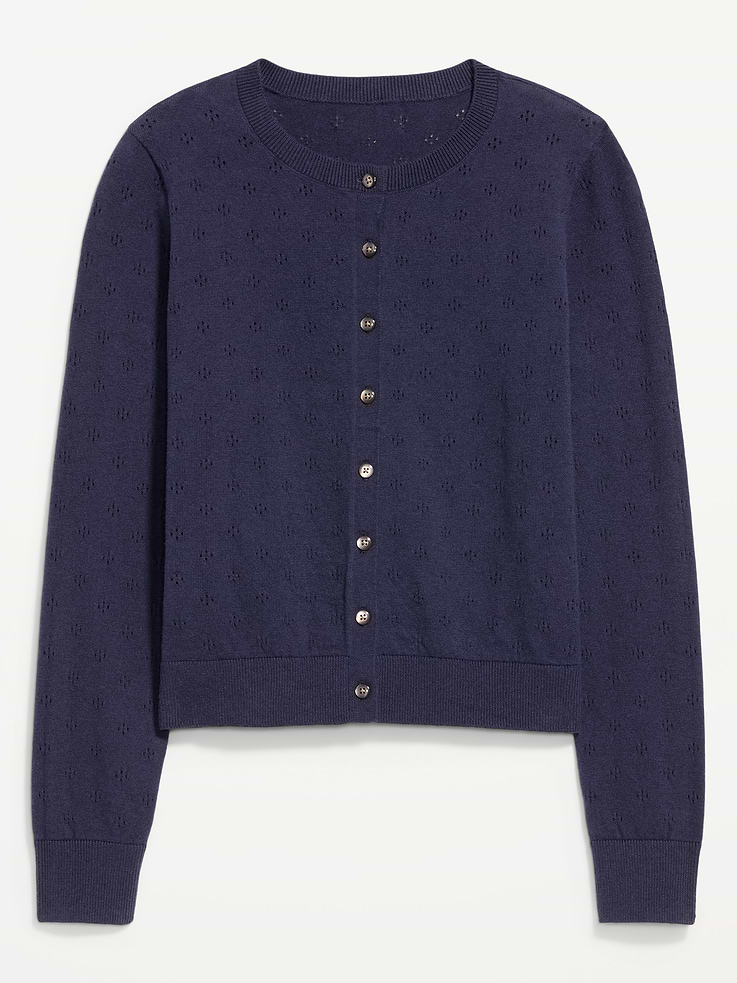 Image number 4 showing, SoSoft Lite Cropped Pointelle Cardigan
