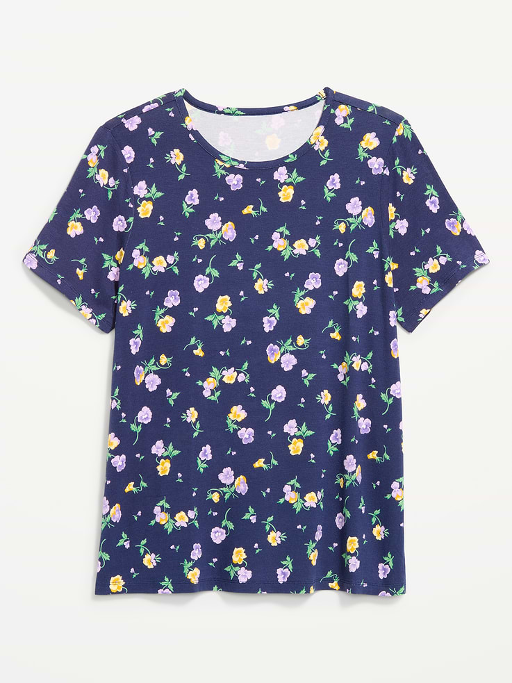 Image 4 of 8, Luxe Crew-Neck T-Shirt