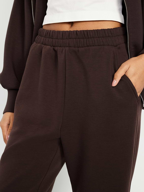 High-Waisted Bounce Fleece Jogger Sweatpants