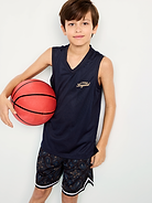 Image 1 of 4, v neck, sleeveless, graphic at front, Product #803462