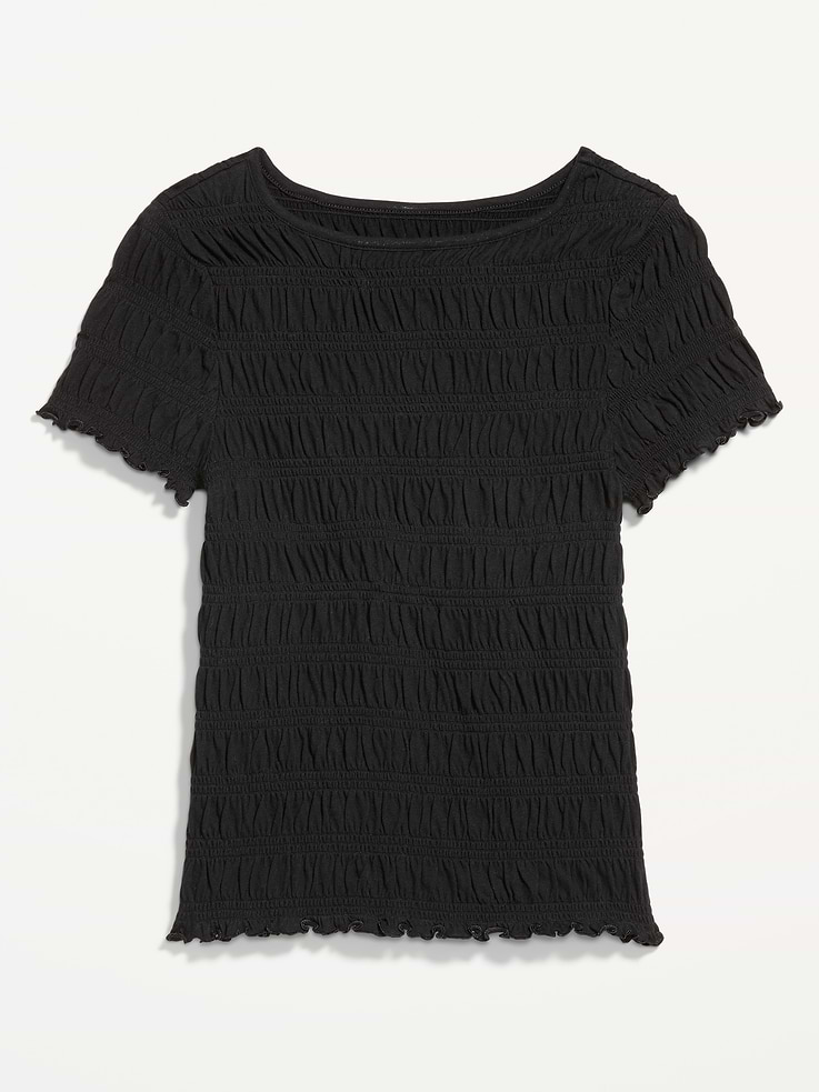 Image number 4 showing, Slit-Neck Smocked Top