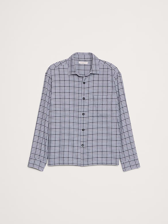 Relaxed-Fit Houndstooth Shirt