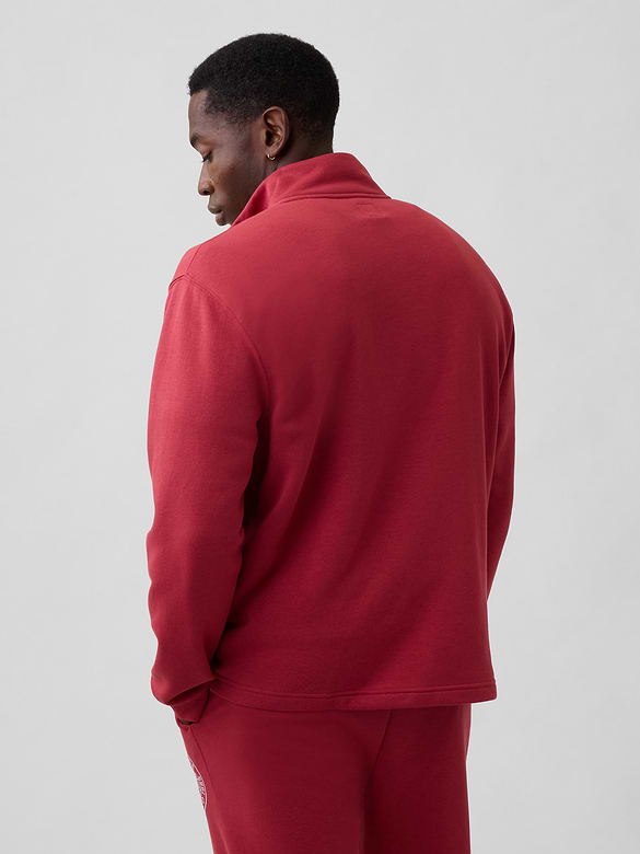 Relaxed Gap Graphic Quarter-Zip Sweatshirt