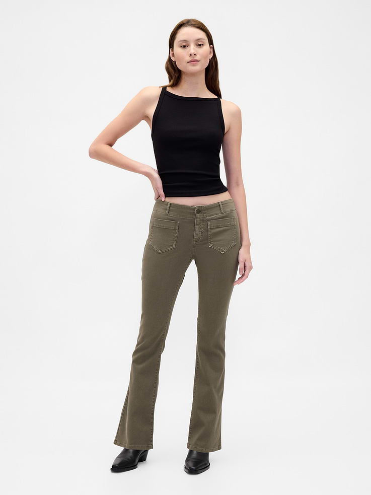 Image number 1 showing, Low Rise Twill Long & Lean Pants