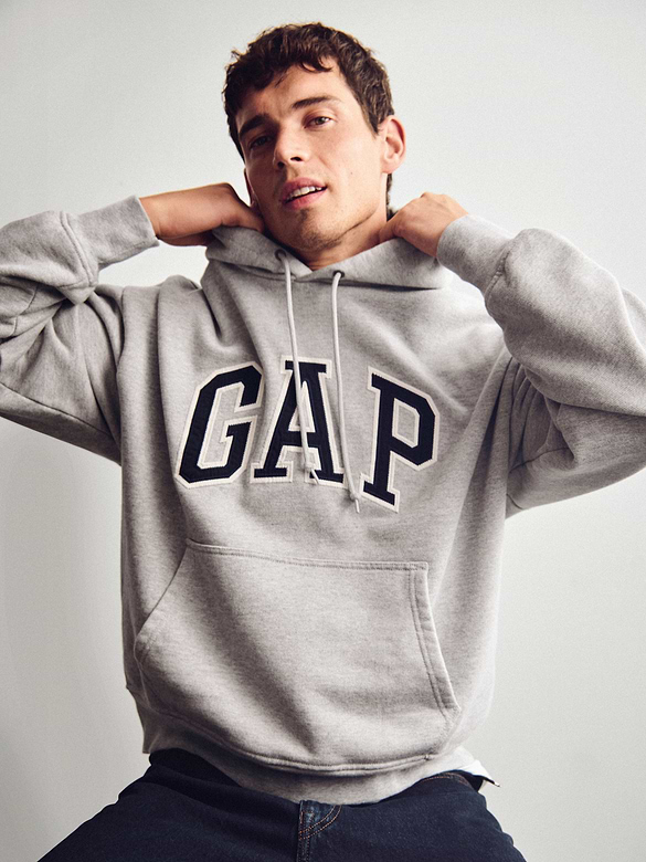 Adult Extra Heavyweight French Terry Oversized Logo Hoodie