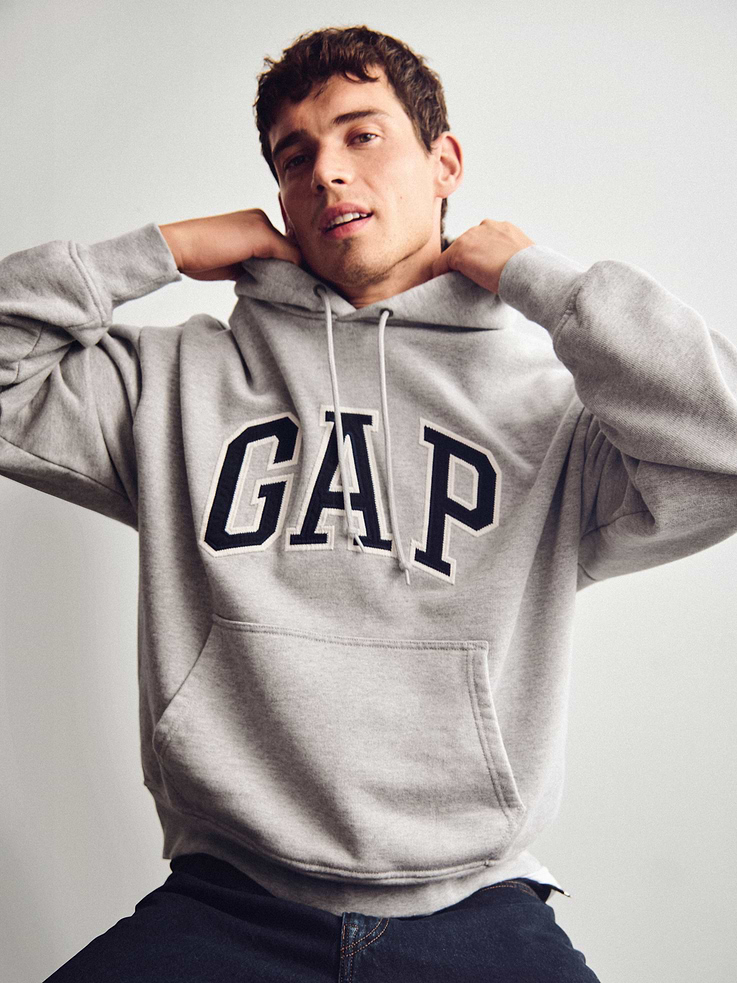 Image number 8 showing, Adult Extra Heavyweight French Terry Oversized Logo Hoodie