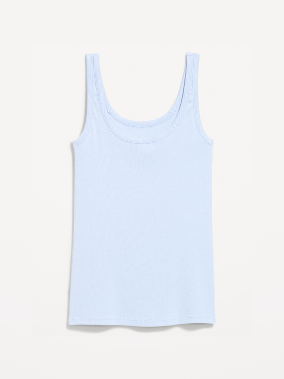 Camisole Première couche côtelée à encolure dégagée