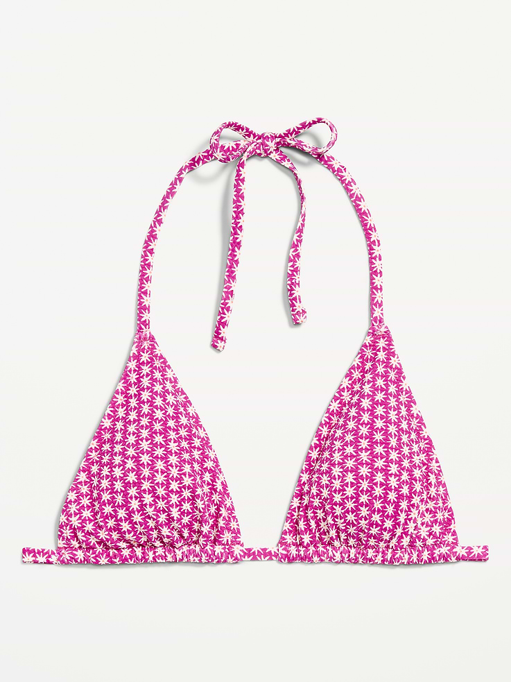 Image number 3 showing, Pique Triangle String Bikini Swim Top