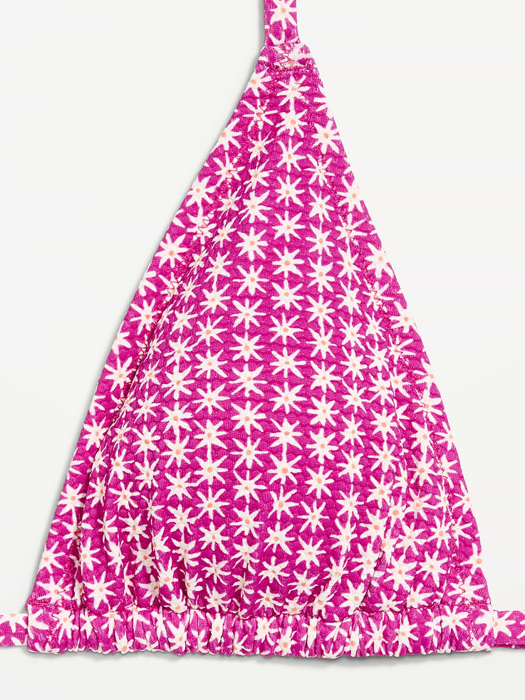 Image number 8 showing, Pique Triangle String Bikini Swim Top