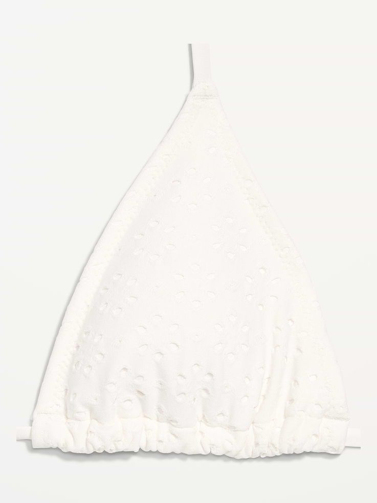 Image number 9 showing, Eyelet Triangle String Bikini Swim Top