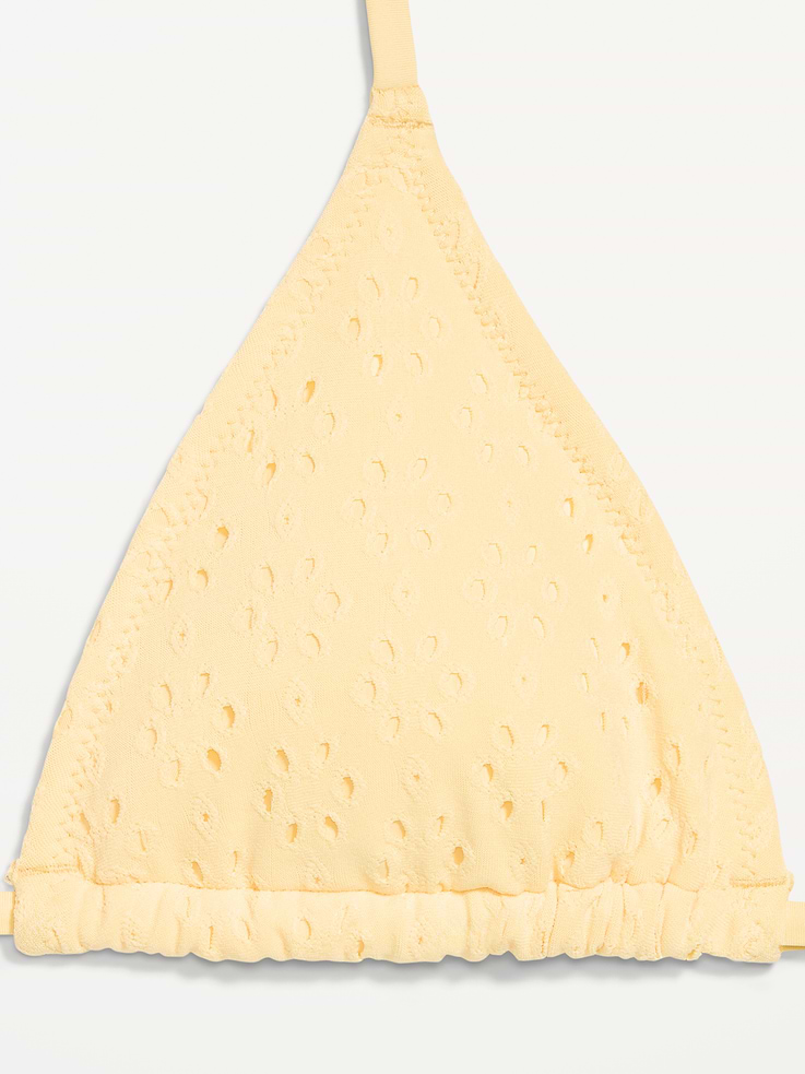Image number 9 showing, Eyelet Triangle String Bikini Swim Top