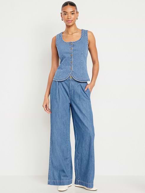 old navy high waisted dress pants High-Waisted Taylor Trouser Wide-Leg SEQUIN-GOWN