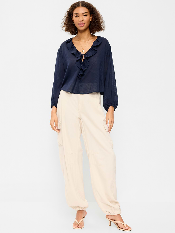 Image number 1 showing, Twill Barrel Cargo Pants