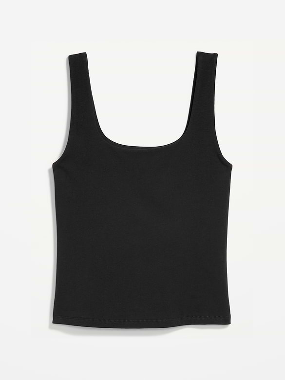 Hug Double-Layer Scoop-Neck Tank Top